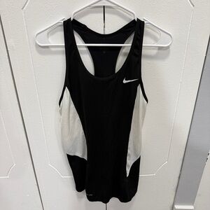 Nike Pro Dri-Fit Black and White "Swimming" Tank Top